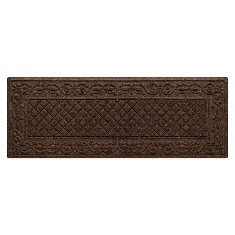 WaterHog Tristan 22 in. x 60 in. Indoor Outdoor Door Mat, 0.37" H x 60" W x 22" D, Dark Brown