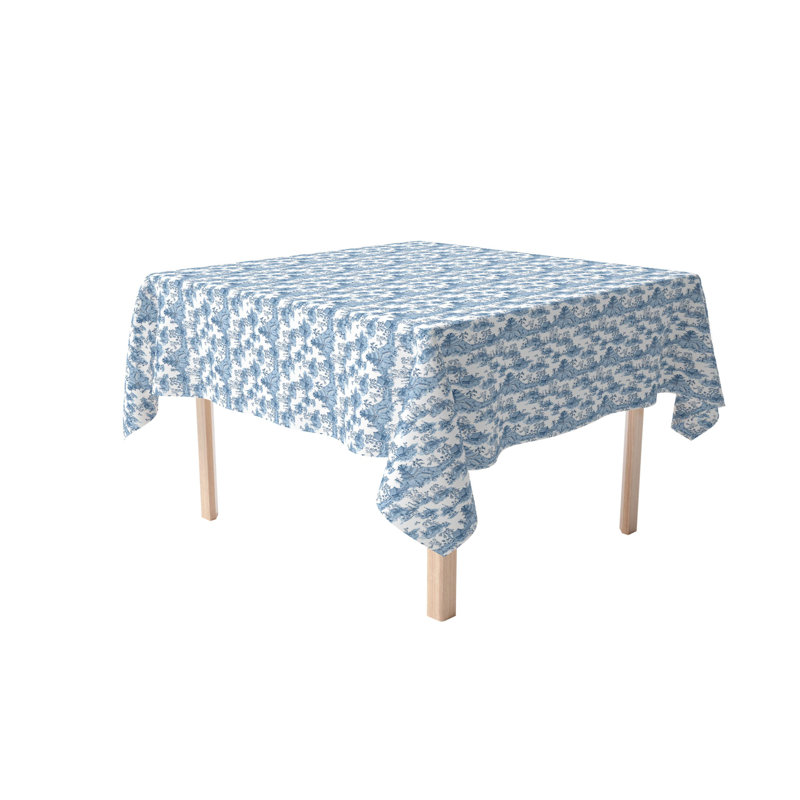 Chinoiserie Design Tablecloth, 84" x 84"