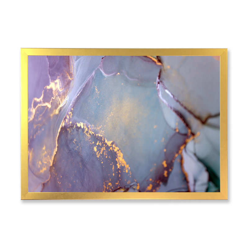 Impression sur toile Glam Golden, H 12 po x l 20 po, Impression dorée sur toile encadrée