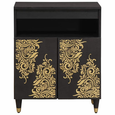 Solid Wood Rectangle Accent Cabinet