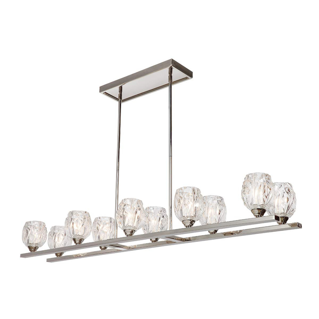 Tyne 10 - Light Polished Nickel Kitchen Island Pendant