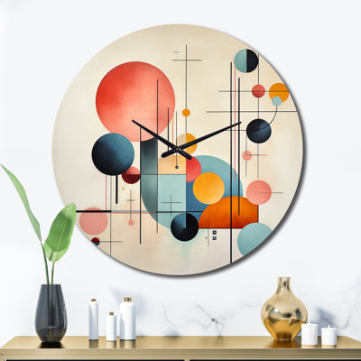 Horloge murale Syncronicities Midcentury Elegant Retro Art I