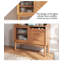 Armoire de rangement scandinave antique en bois massif