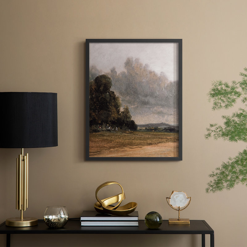 «Vintage Landscape CCLI», reproduction encadrée - bois massif, Noir, noir, noir, noir, H 21 po x l 17 po
