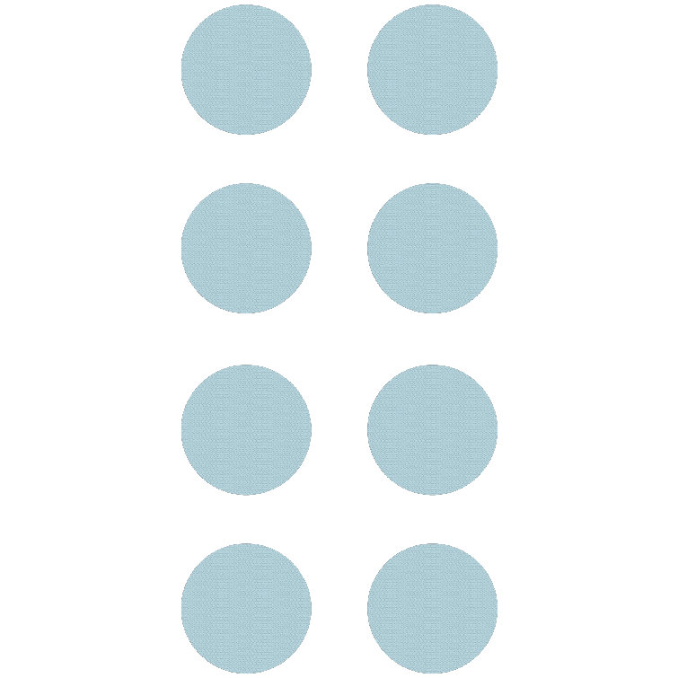 Versatraction NSM-CIR4BLU 4 in. x 4 in. Circle Mat in Blue - Pack of 8
