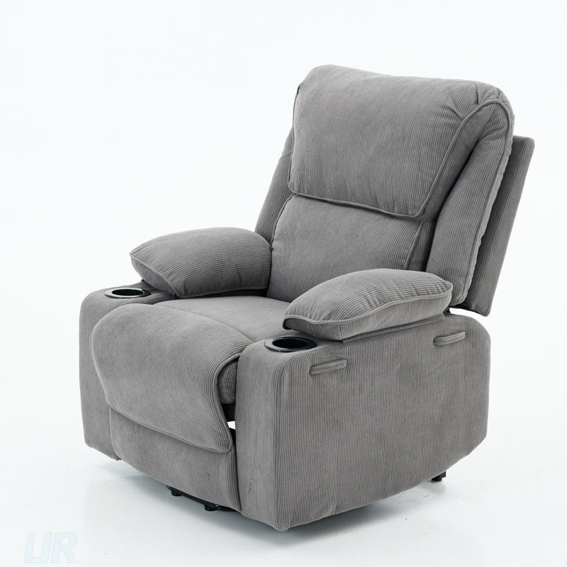 Remote-Controlled Heating And Massage Assistive Recliner For Enhanced Senior Comfort And Mobility, Gray