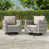 Beige Cushion/Gray Frame