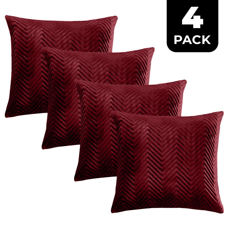 Square Scatter Cushion Cushion Cover, Burgundy
