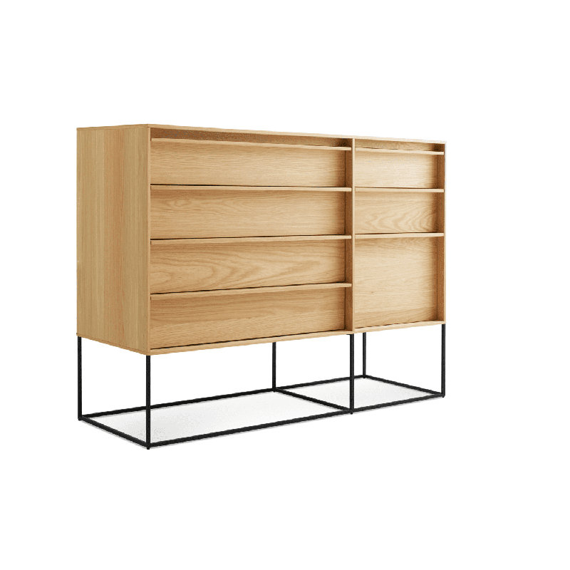 Rule 7 - Drawer Dresser, Black/White Oak
