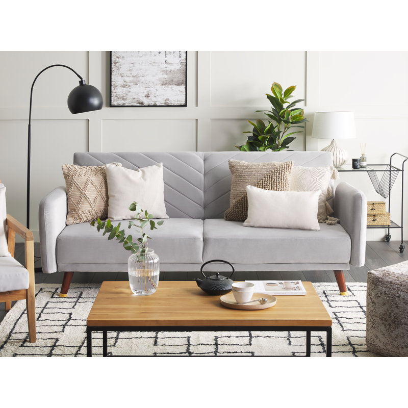 Salas Velvet Sleeper, Light Grey