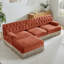 Canapé modulaire 3 places (rouge-brun)