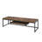 Weathered Oak Tv Stand With Black Metal Base, For 60" Flat Screen Tvs, Interior Sleek Style & Modern Design-1421887523