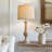 27.25"retro Resin Lamp With Usb Suitable For Living Room,entryway,console,sideboard,sofa Table