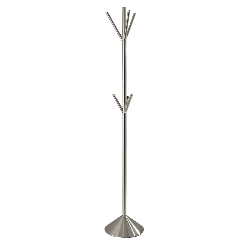 Lowder Stainless Steel Freestanding 6 - Hook Coat Rack