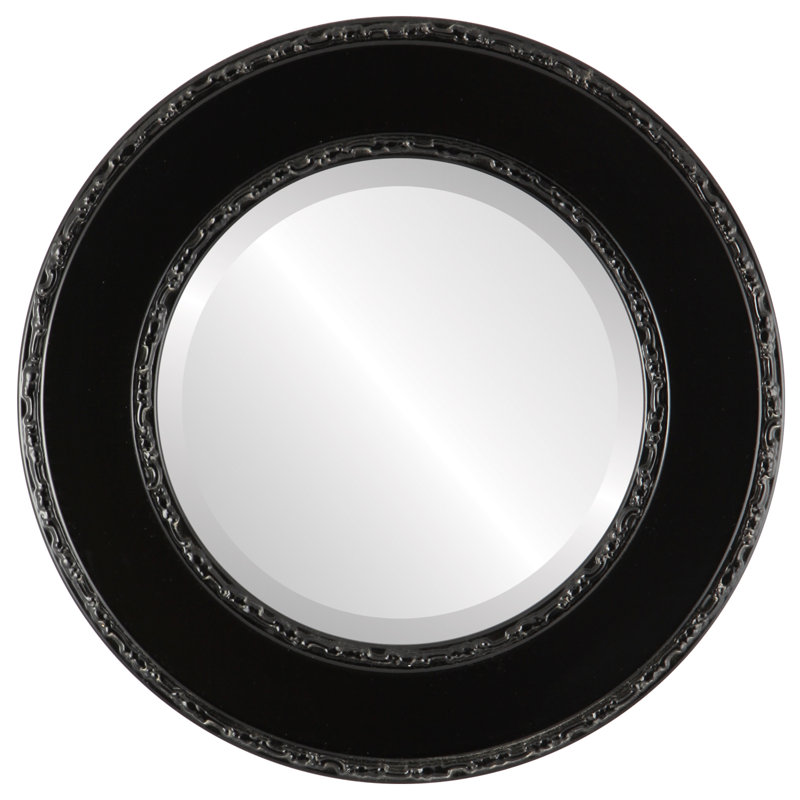 Miroir d'appoint Richas, Noir mat, 23 po x 23 po