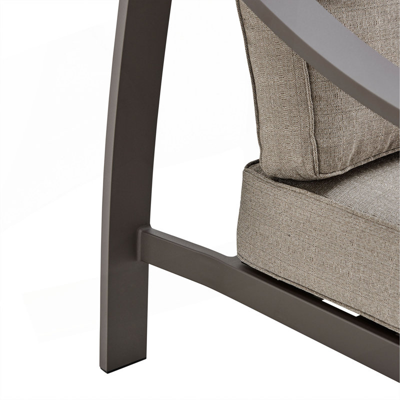 Canapé d'extérieur en aluminium brun Umbriax