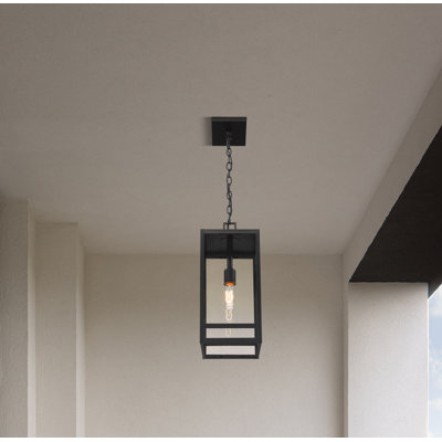Lanterne suspendue d'extérieur 1 lumière noire Sylmar