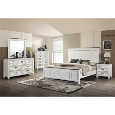 Charming Wood Bedroom Set with Stylish Detailing for a Fresh Look