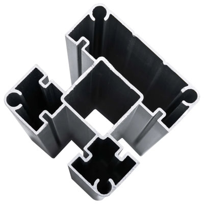 Louanne Fence Panel WPC 95x(105-180) cm Black