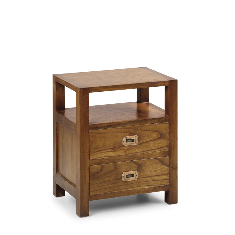 Guildhall 51cm W Solid Wood Bedside Table