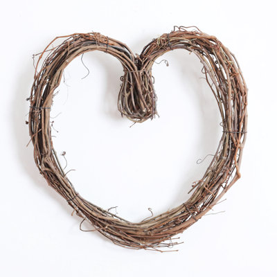 Natural Grapevine Everyday Heart Wreath Base - 16"