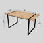 Table et chaise de salle à manger 59 ", style industriel rustique. Structure en métal de table pour la durabilité. Chaises sans accoudoirs en polyuréthane avec rembourrage épais. Tendance. Sièges polyvalents. Support de dossier ergonomique. Facile