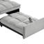 Lit de détente, espace, réglable, lit gris avec dossier, repose-pieds confortable, velours-1274666455