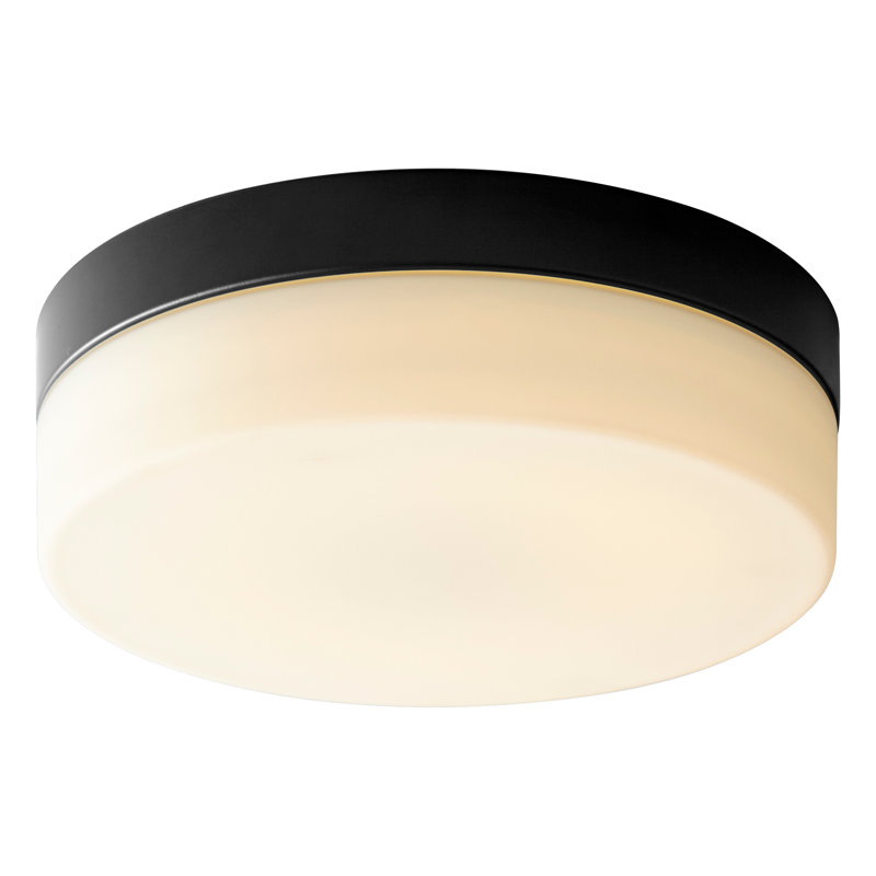 Plafonnier encastré 1 lumière Amaranthe, Noir, H 3,5 po x l 11,25 po x P 11,25 po