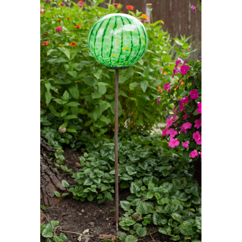 Piquet de jardin sphérique elliptique Lollipop, Vert