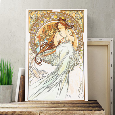 Music by Alphonse Mucha - Wrapped Canvas