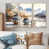 Toile naturelle avec cadre flottant
