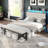 Ivy Bronx Queen Size Bed Frame With Folding Bench And Charging Station, Led Light,Storage Shelves-649160641-649160646