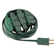 12' Green Indoor Polarized Extension Power Cord With 9-Outlets