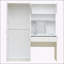Charmante armoire de rangement en bois pour chambre à coucher avec miroir de maquillage et tiroirs, rehaussant votre espace