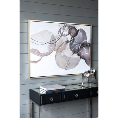 47 po x 35,5 po, toile peinte à la main à l'huile abstraite, aquarelle gris-brun, 15% de pigment, 40% de décoration intérieure, grand 47,2 x 1,5 x 35,4, peinture, 25% bois de sapin, art de la maison