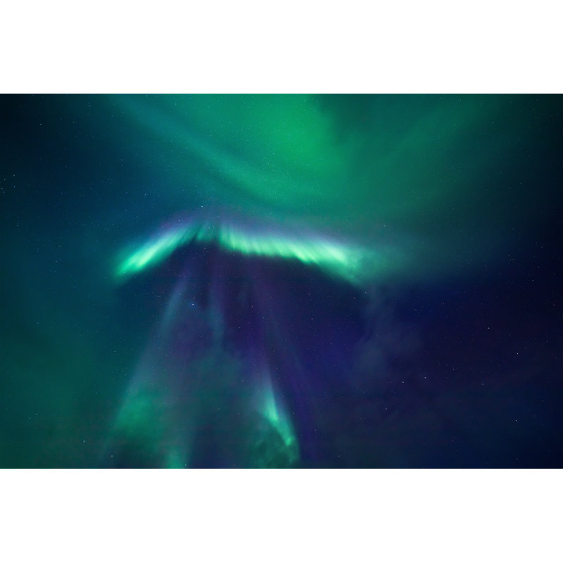 Aurora Borealis Background by Borchee - Wrapped Canvas Print, 61cm H x 91cm W x 3.8cm D