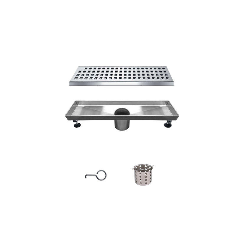 Brisbane River 12 Inch Long Stainless Steel Linear Floor Shower Drain