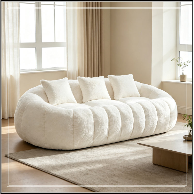 Causeuse avec oreillers Boneless, Beige