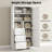 62" Tall & Wide Storage Cabinet with 3 Drawers & 3 Doors, Grey Freestanding Organizer for Bathroom/Office/Kitchen, Adjustable Shelves, 32" Wide Pantry Style, Heavy-Duty MDF-1303026665