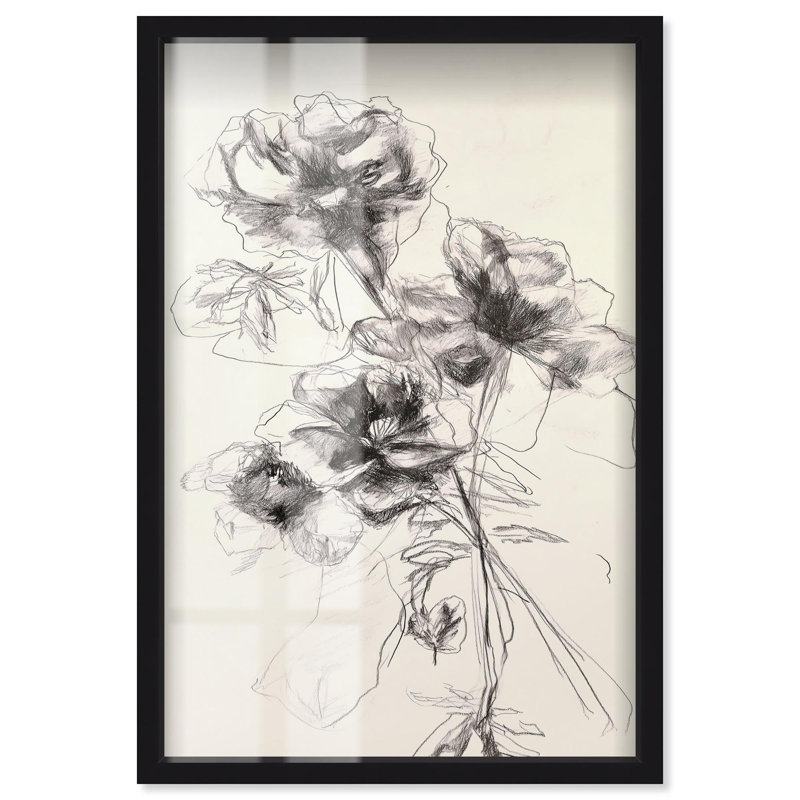 «Charcoal Serenity II Minimalist Art Shadowbox» par Art Remedy, Noir, H 16 po x l 11 po