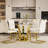 38.9" Round Glass Dining Table for 2-4, 0.31" Thick Glass Dining Table, Modern Round Dining Table with Stainless Steel Base-171823147-171823149