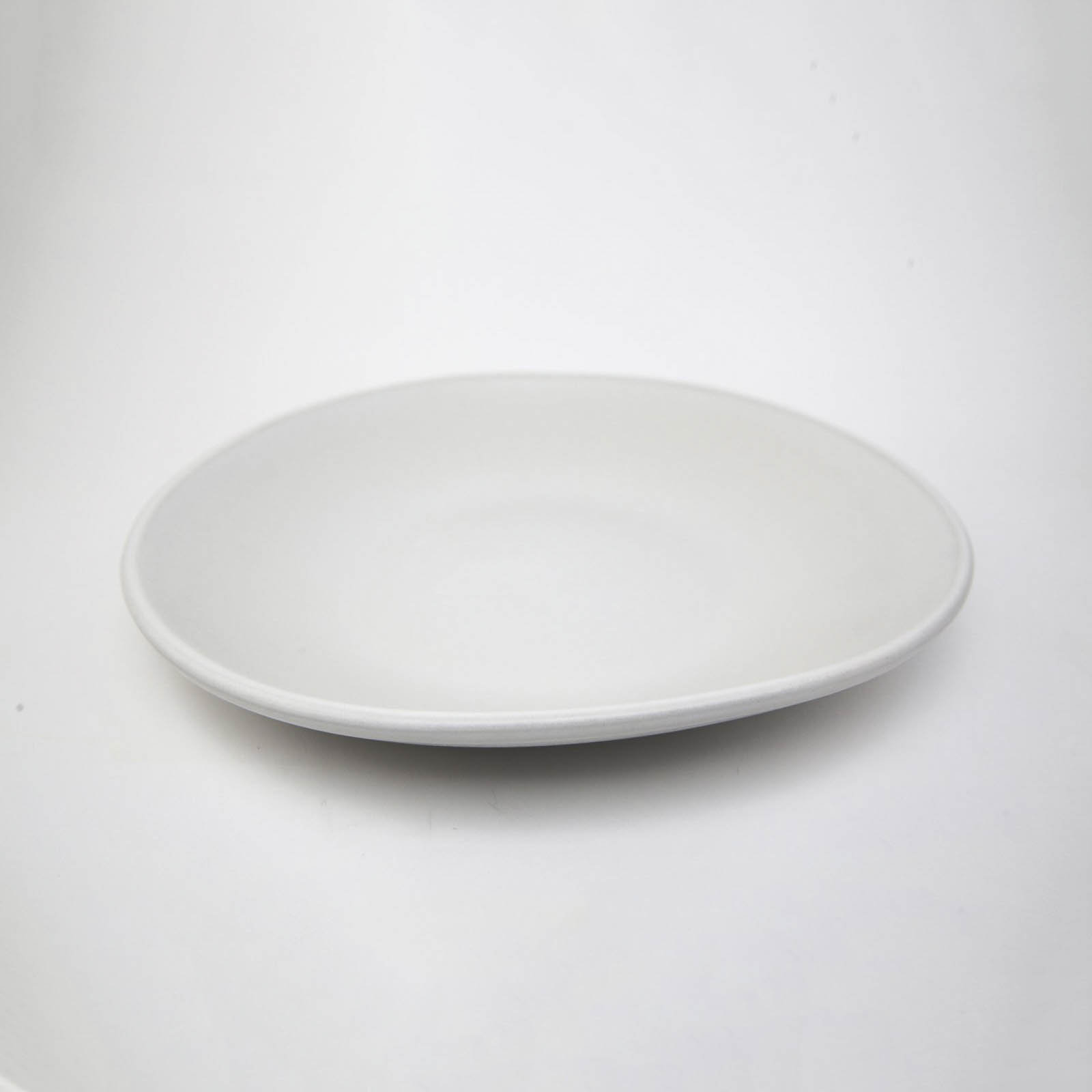 Bex 11" Ceramic Dinner Plate, Chalk