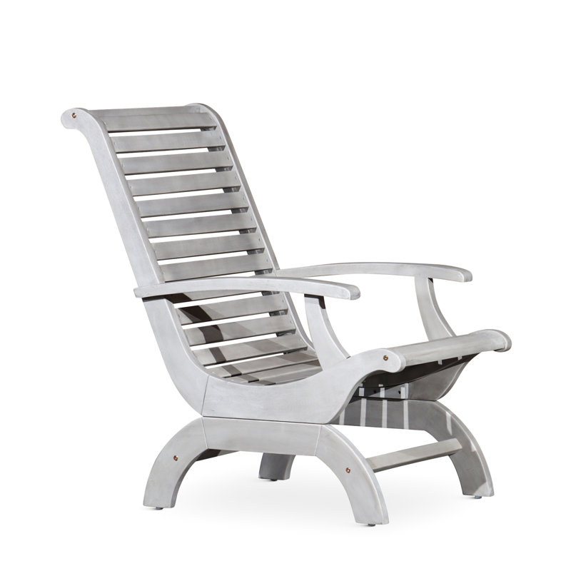 Chaise berçante en bois d'eucalyptus argenté gris, Argent argent