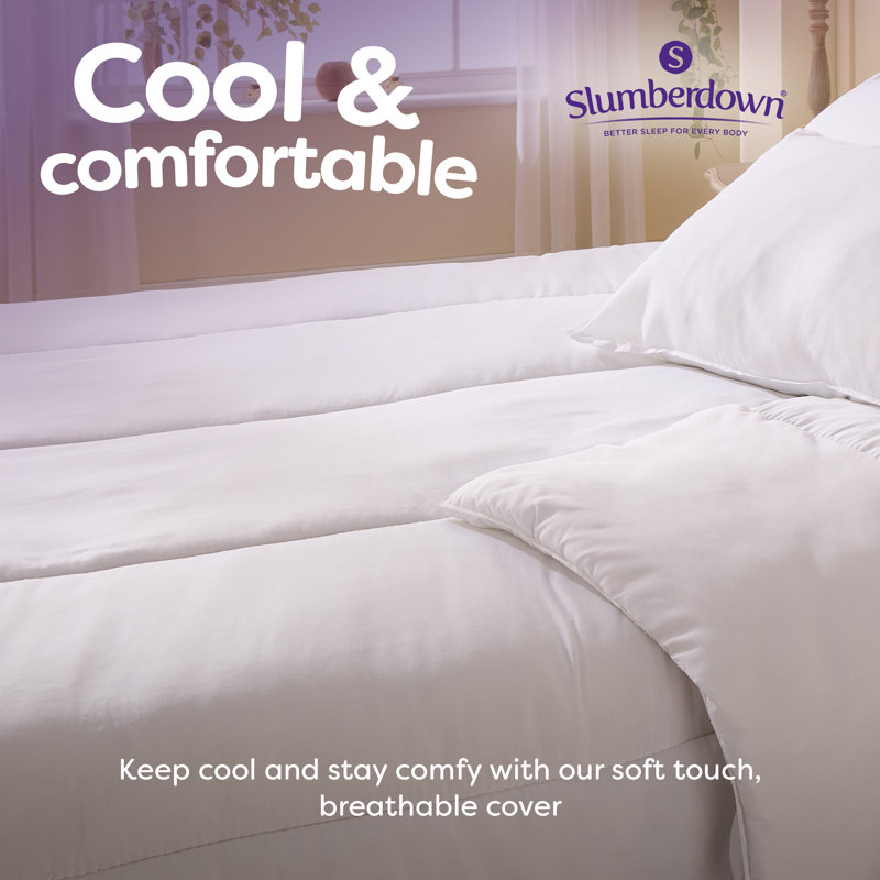 Slumberdown Control 4.5 Tog Summer Duvet with 2 Pillows, Single