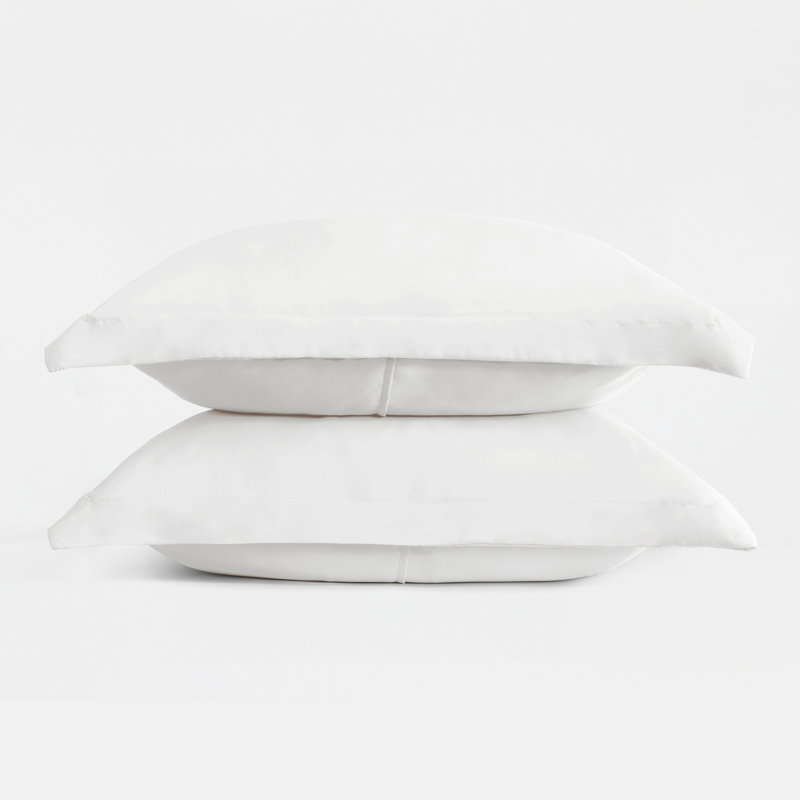 Ensemble de 2 taies d'oreiller en microfibre ultra douce, Blanc, Standard
