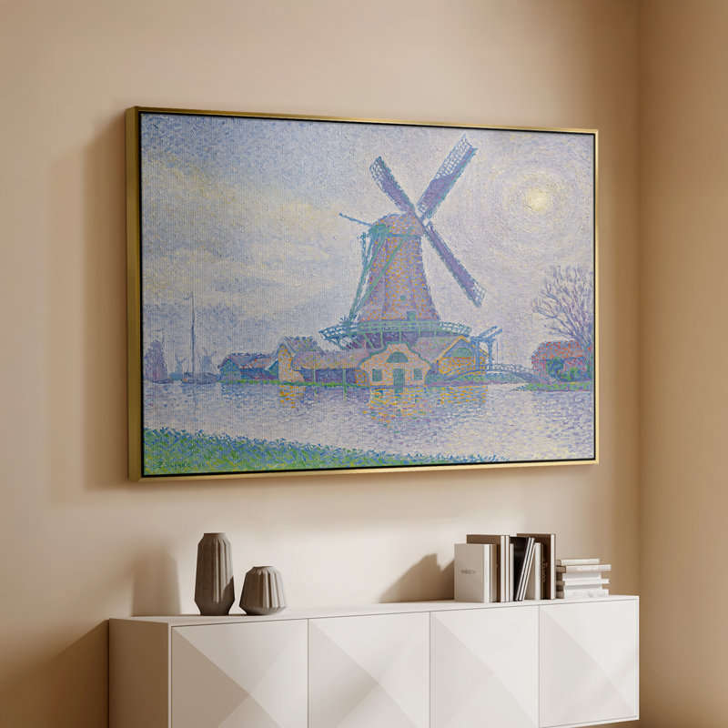 Moulin d'Edam (Moulin d'Edam), 1896 - Paul Signac, toile tendue avec châssis, 26 x 40, Doré