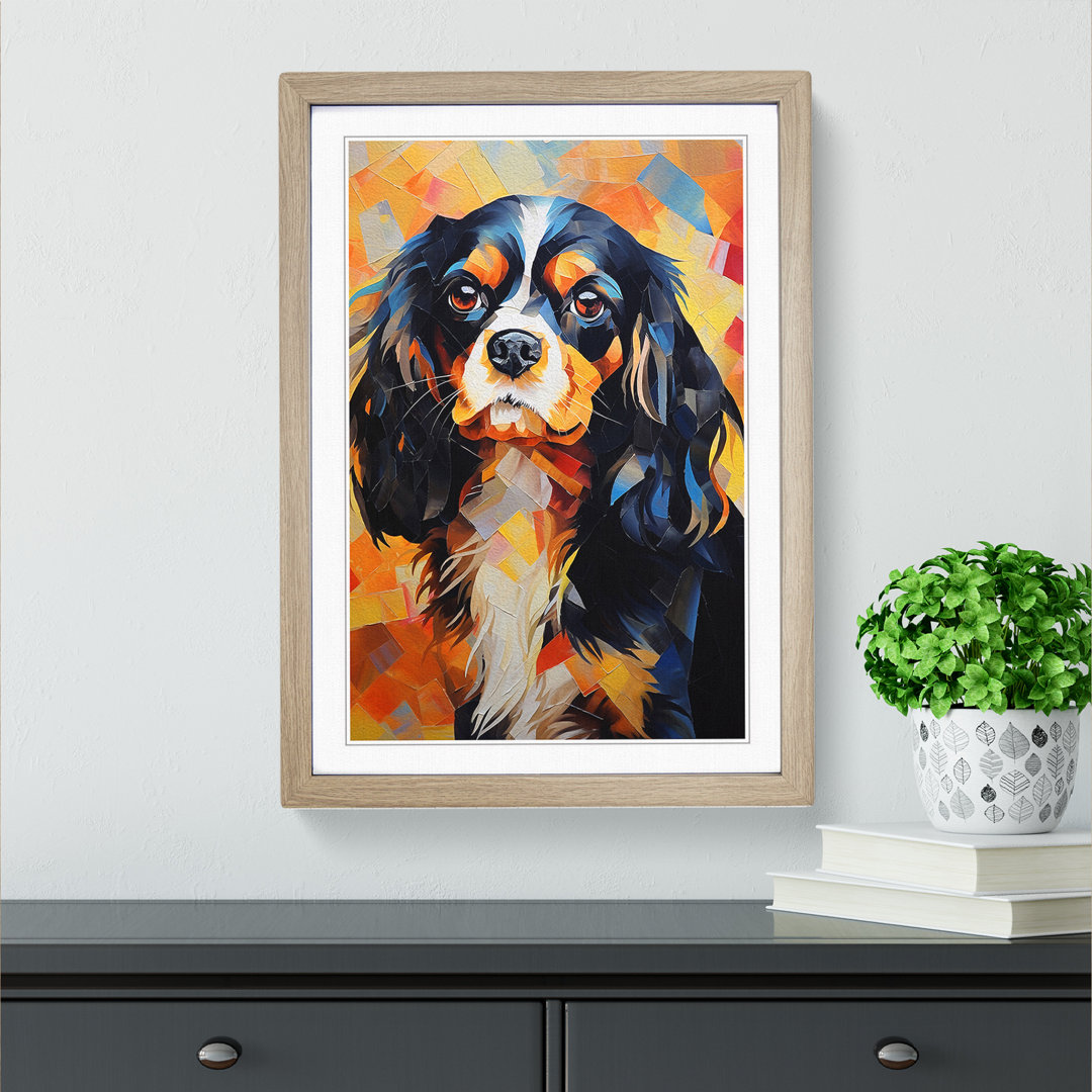 Cavalier King Charles Spaniel Futurism No.2 - Framed Print