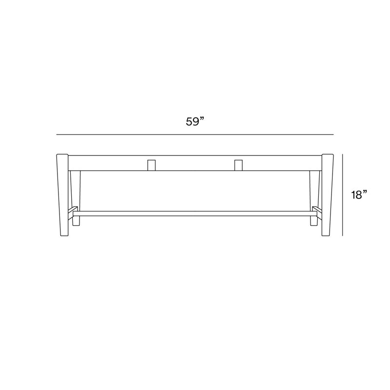 Masaya Upholstered Dining Bench, Natural/Serena