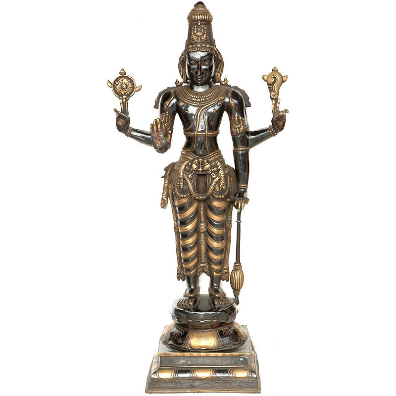 Grande taille Chaturbhuja Narayana Vishnu