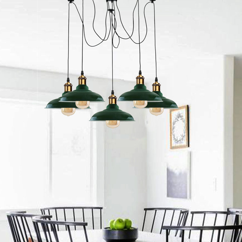 London 5 - Light Pendant, Green